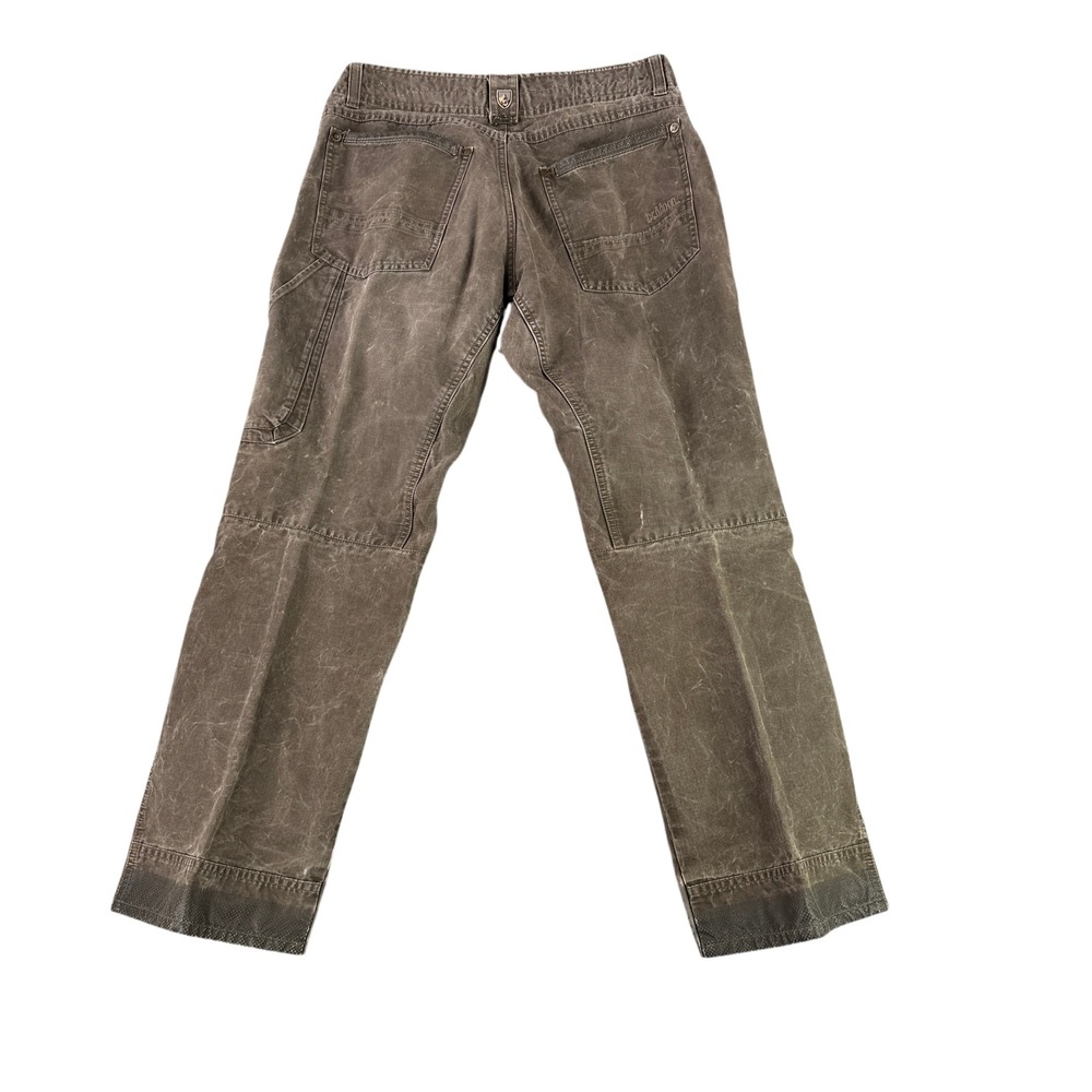 KUHL Crag Series Rebel Pants Men 32x30 Brown Rugged Outdoor Hiking Patina Dye - Picture 2 of 11